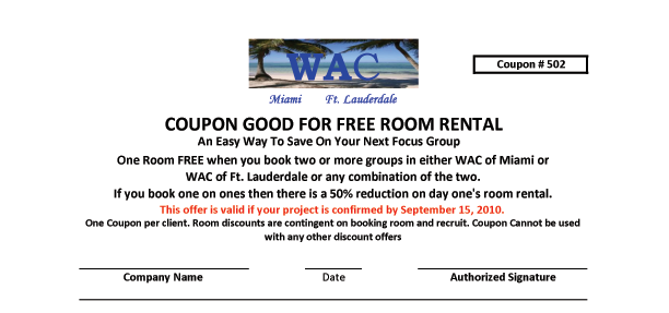 WAC Coupon