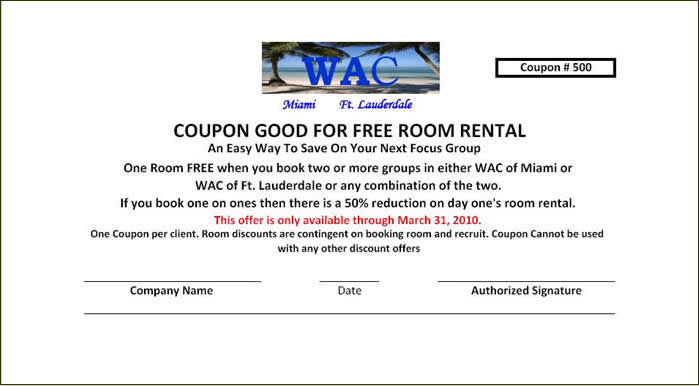 WAC Coupon